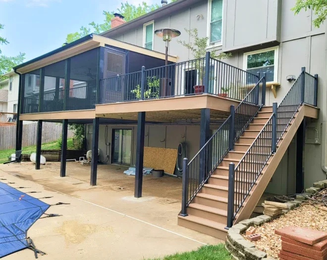 deck with fencing and pergola web